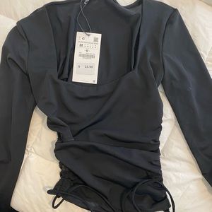 Zara square neck top